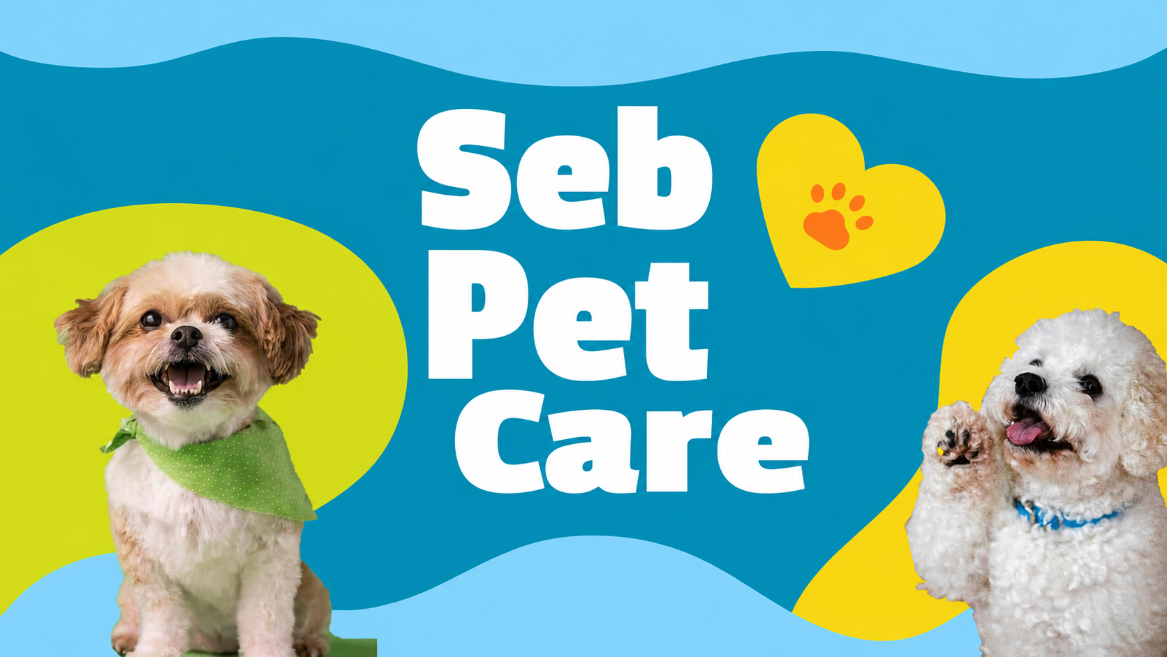 Seb Pet Care with two happy dogs